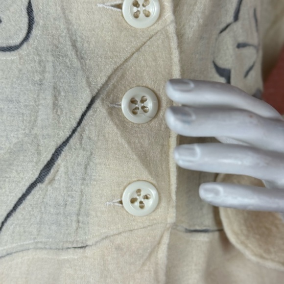 Tribal Cream Blazer with Embroidered Floral Design - Picture 10 of 16